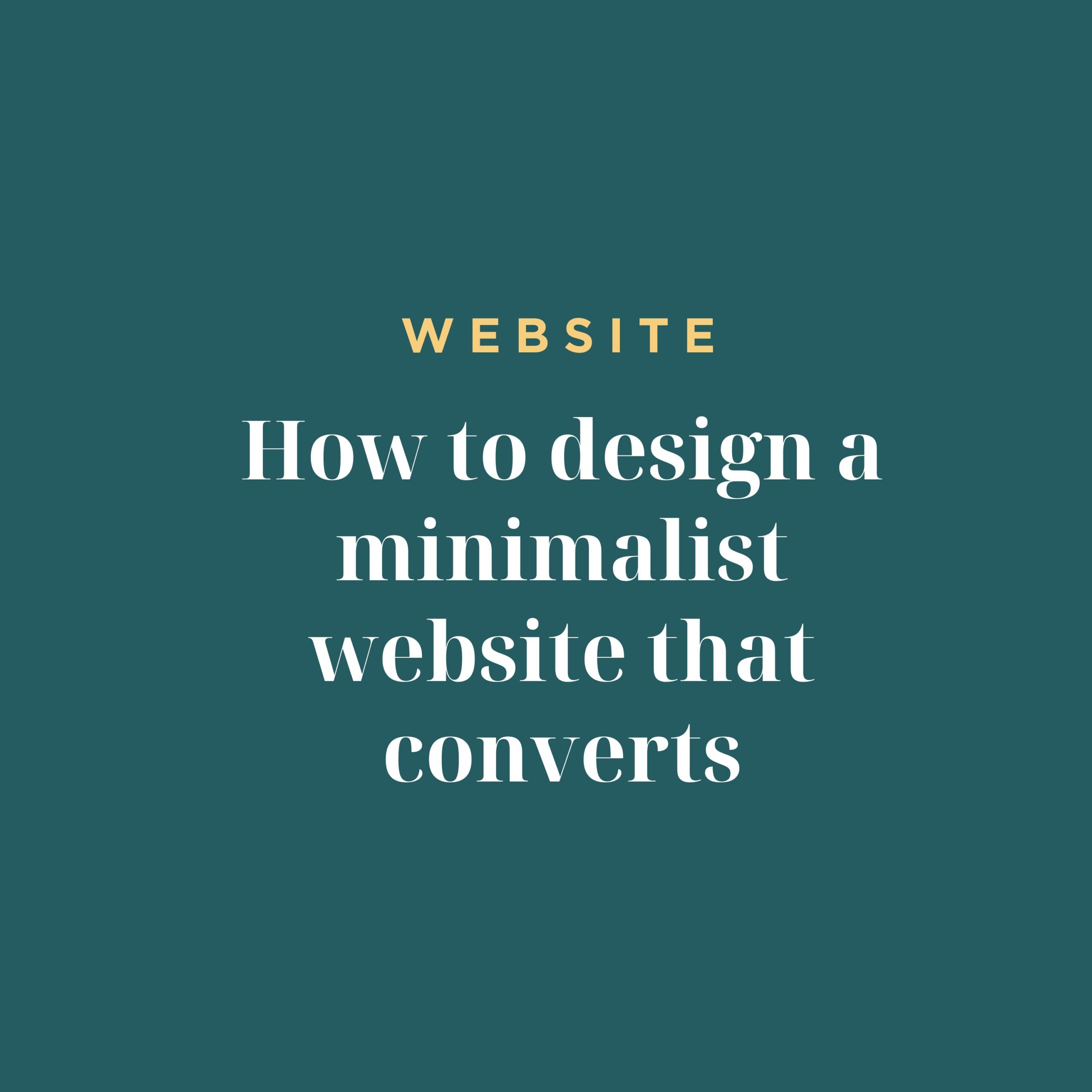 design a minimalist website for starting an online business